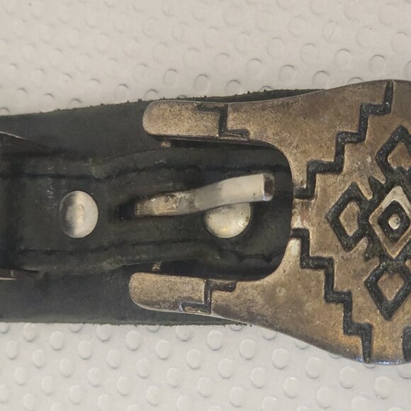 Western, Boho-Chic. Tribal American...Genuine Leather , Bones Belt S36 - Picture 3 of 6